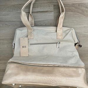 New With Tags - Beige Mini Weekender Convertible Croc
